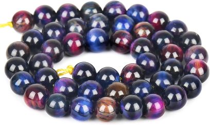 Natural Rainbow Tiger Eye Beads, Grade AAA Gemstone Round Loose Beads 8MM 100PCs Bulk Lot Options, Semi Precious Stone Beads for Jewelry Making - Image 4