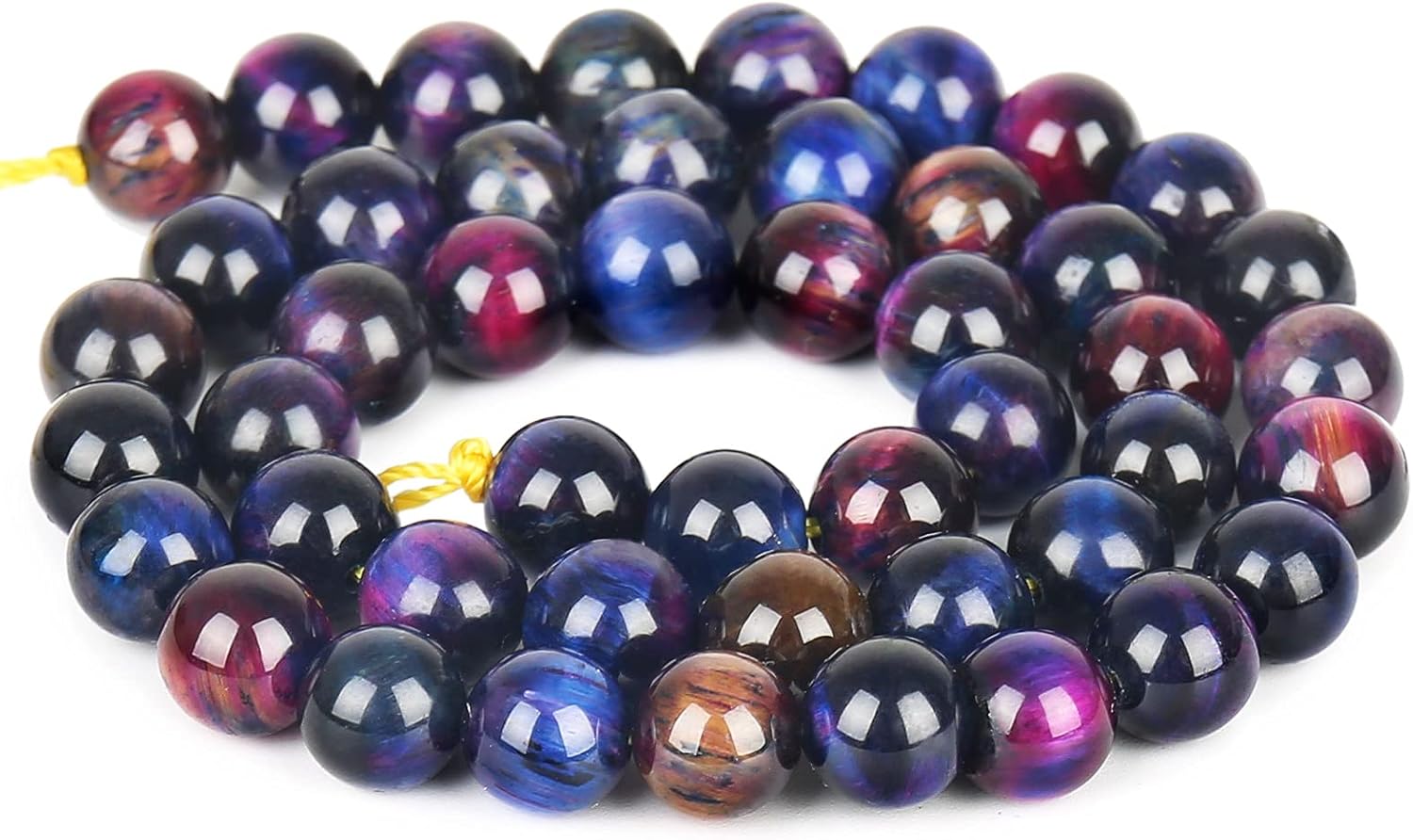 Natural Rainbow Tiger Eye Beads, Grade AAA Gemstone Round Loose Beads 8MM 100PCs Bulk Lot Options, Semi Precious Stone Beads for Jewelry Making - Image 4