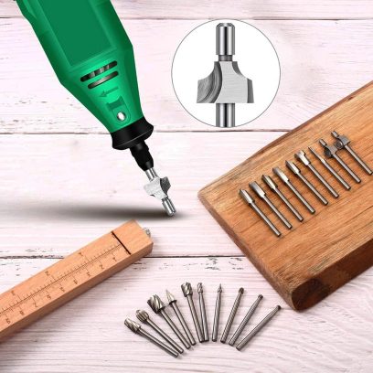 Wood Carving Bits Engraving Router Bit, 20pcs HSS Different Rotary Burr Set with 1/8"(3mm) Shank for Rotary Tools for DIY Woodworking, Carving, Drilling, Engraving, Trimming - Image 7