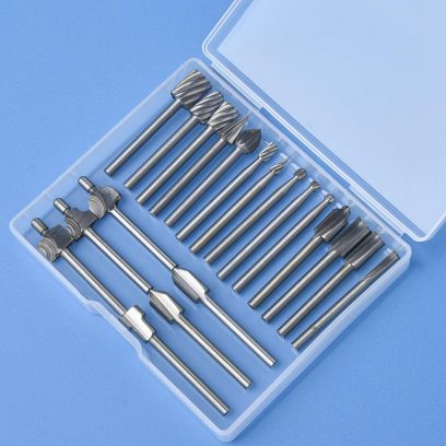 Wood Carving Bits Engraving Router Bit, 20pcs HSS Different Rotary Burr Set with 1/8"(3mm) Shank for Rotary Tools for DIY Woodworking, Carving, Drilling, Engraving, Trimming - Image 8